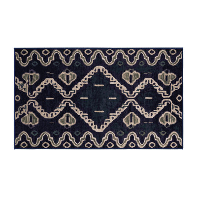 Machine Washable Purple Area Rug