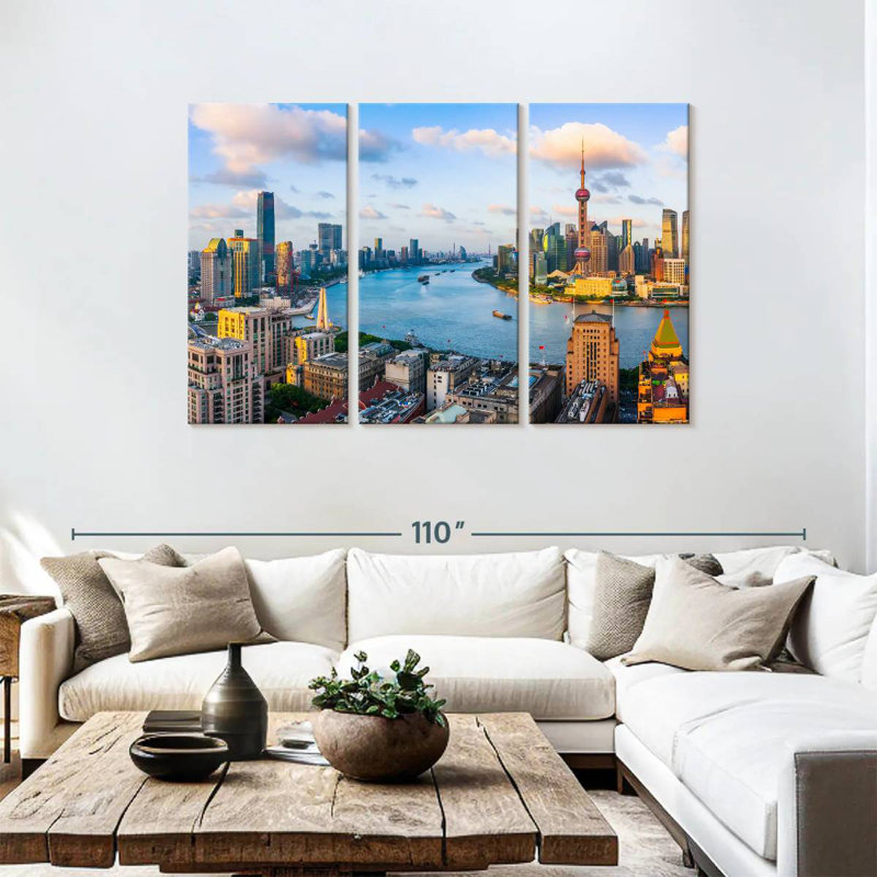 Tergel Shanghai Sunset Skyline, 48" H x 74" W