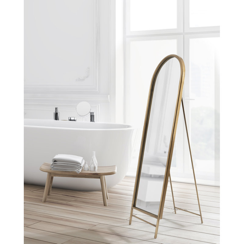 Flat Floor Mirror, Gold