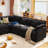 George 111.5" Modern 7 Seat Chenille L Shaped Modular Sectional Sofa With Two Ottomans-723761225