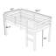 Lit mezzanine simple en bois avec échelle et garde-corps-570187775