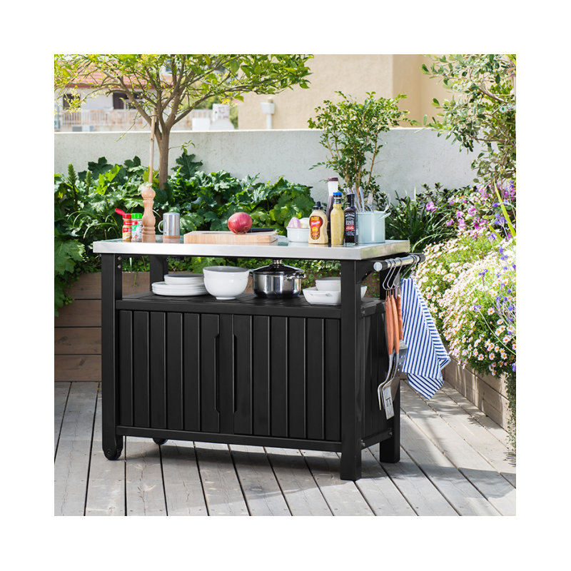 Keter Multifunctional Outdoor Table for BBQ Unity Woodlook