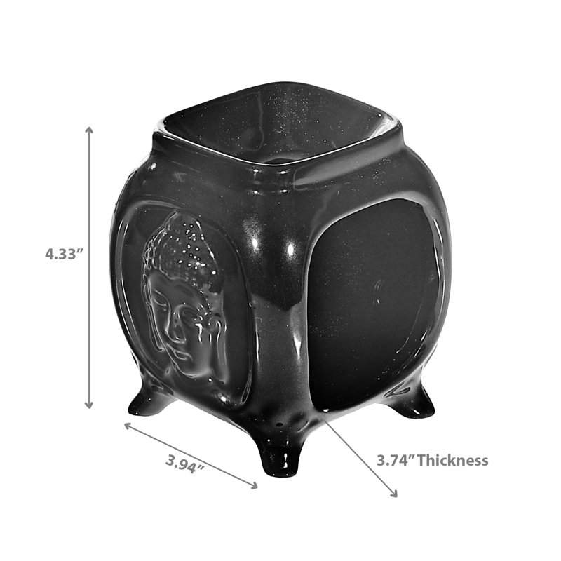 Visage de bouddha brûleur à mazout, Noir, noir, noir, noir