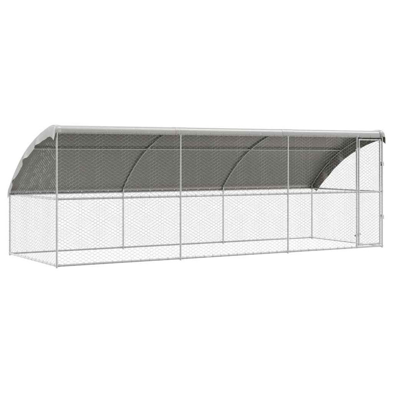 Chenil pour chien vidaXL 3 pièces argenté 19,69 x 6,56 x 6,56 pi