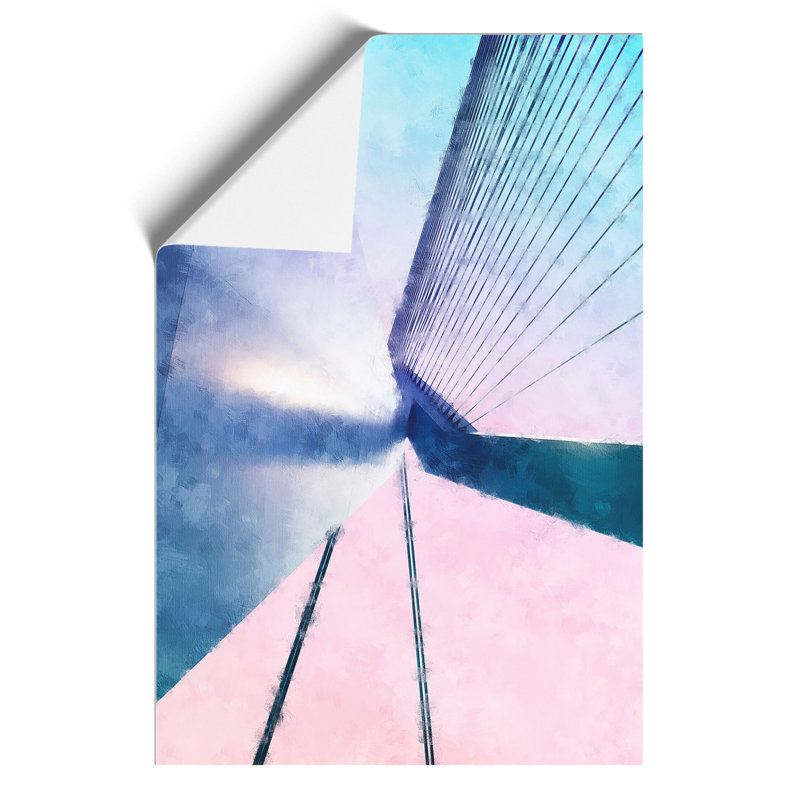 Erasmusbrug Bridge in Rotterdam Painting - Frameless Print, 42cm H x 30cm W x 0.1cm D