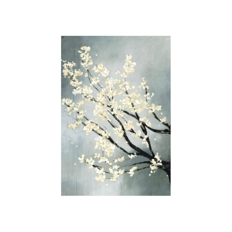 Cerisier - peinture sur toile tendue, H 64 po x l 44 po, Extérieur
