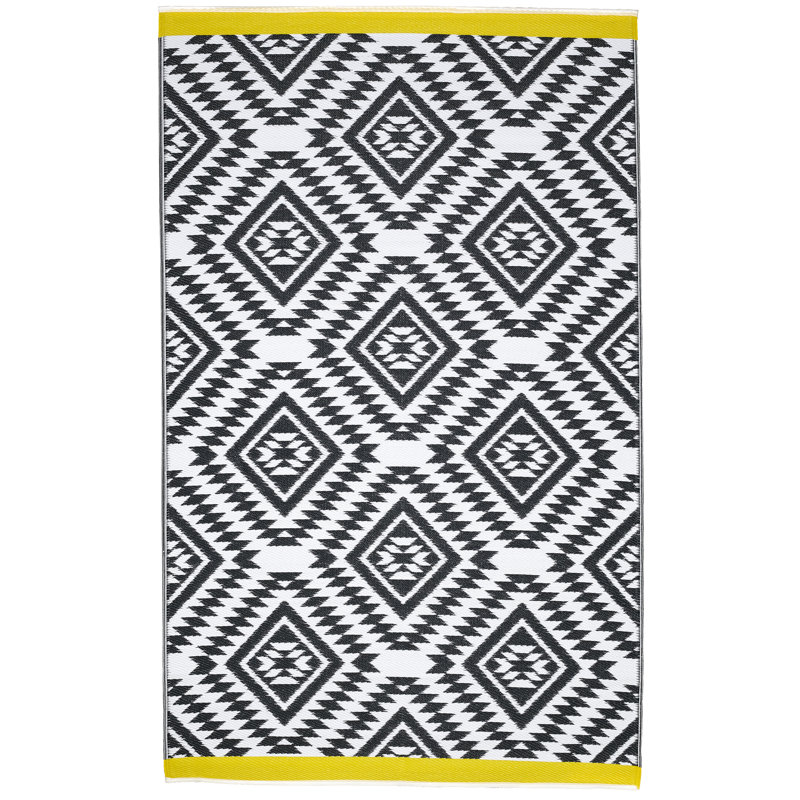 Tapis intérieur / extérieur en plastique réversible à séchage rapide Fiesta Premium, Rectangle 5 pi x 8 pi