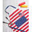 Independence Day Striped Cotton Bib Apron