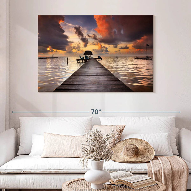 Aletra Caye Caulker Dock, 32" H x 48" W
