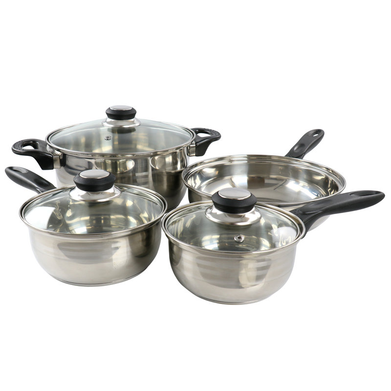 Ensemble de batterie de cuisine 7 pièces en acier inoxydable