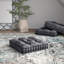 Coussin de sol carré en polyester 20 po x 20 po Azz-80320328-100361888