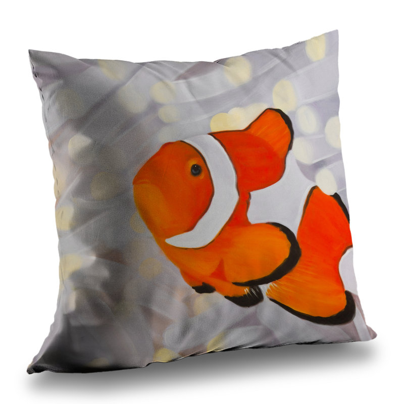 Clownfish Throw Pillow - Poly Twill Insert for Home Decor