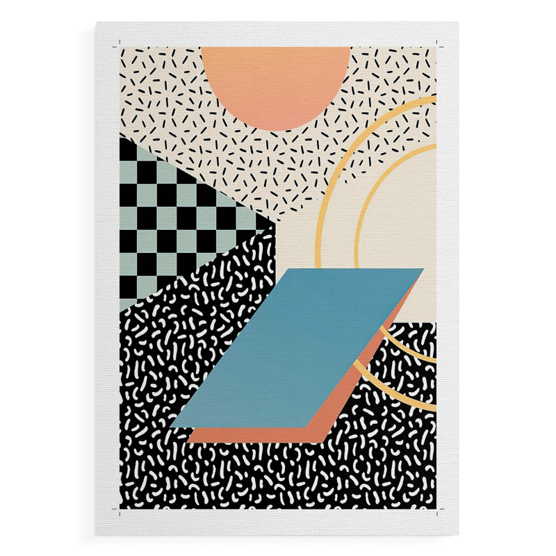 Modern Memphis II - Impression sur toile seulement - NON-CADRE, H 48 po x l 32 po