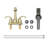 2-handle Bathroom Faucet with Drain Assembly-70462301