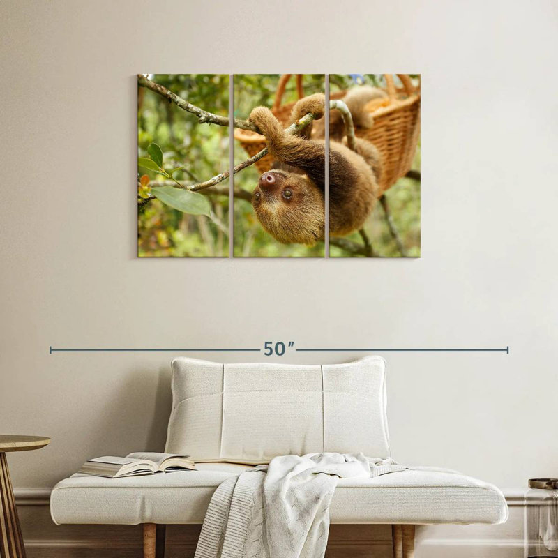 Brampt Sloth On A Tree, 24" H x 38" W