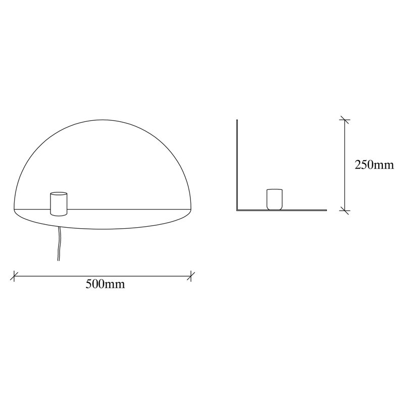 Applique murale encastrée 1 lumière à intensité variable Bria, H 9,84 po x l 9,84 po x P 19,69 po, Cuivre