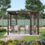 Asellus Wood Pergola - Rustic Brown-139785609