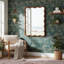 Miroir rectangulaire en bois massif ondulé, noir-738321910-738321916