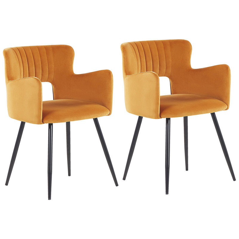 Kirssy Upholstered Dining Chair, Orange