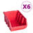 vidaXL 39 Piece Storage Bin Kit with Wall Panels Red and Black