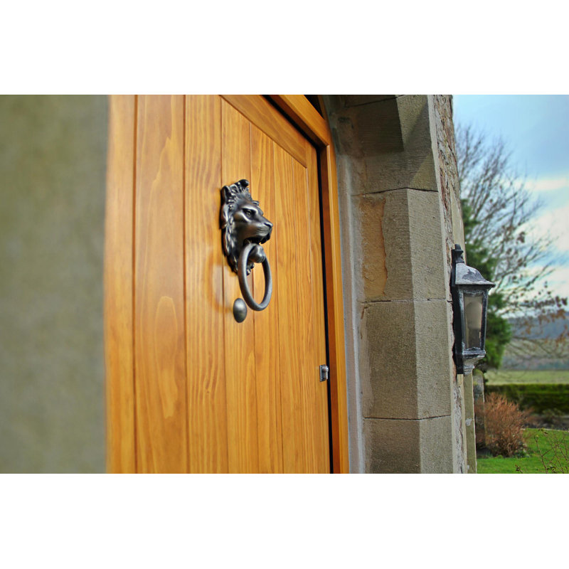 Lion's Head Door Knocker, Black