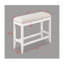Banc de salle à manger 1 pièce à hauteur de comptoir transitionnel - Finition blanche, siège revêtu de tissu-91219075-91219076