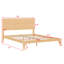 Lit plateforme en bois de bambou de style Mid-Century avec support en lattes de bois-471217787-471217782