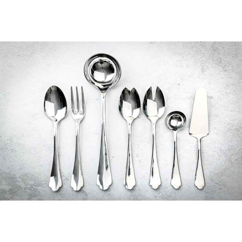 Dolce Vita Stainless Steel Salad Servers, Silver