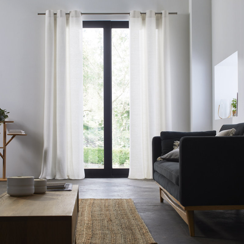 Aubin Linen Room Darkening Single Curtain Panel, 145 W cm x 285 D cm