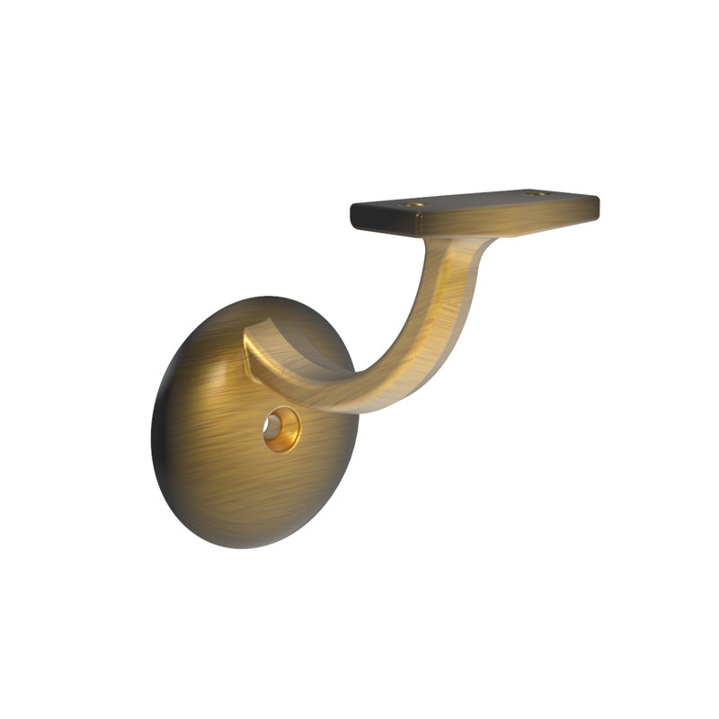 Handrail Bracket, Antique Brass