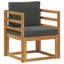 Canapé d'extérieur vidaXL en bois d'acacia massif et polyester naturel