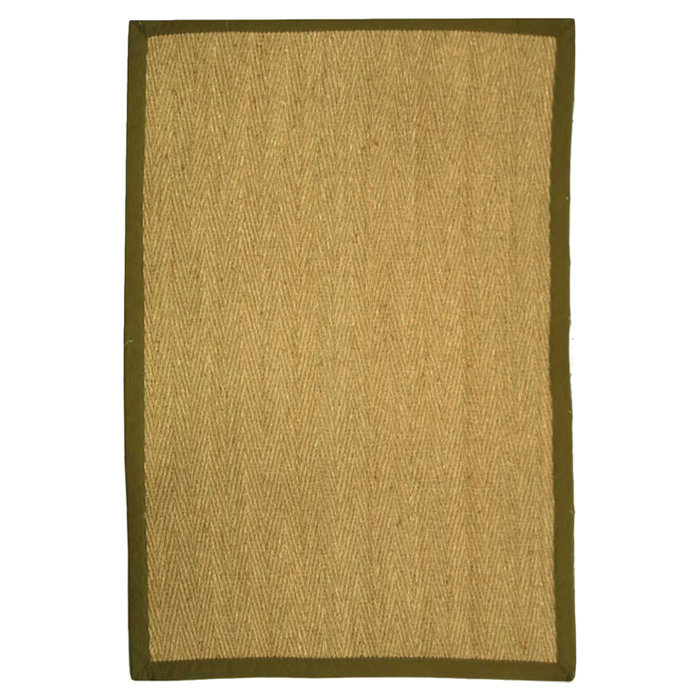 Auckland Bamboo Slat/Seagrass Natural/Olive Area Rug
