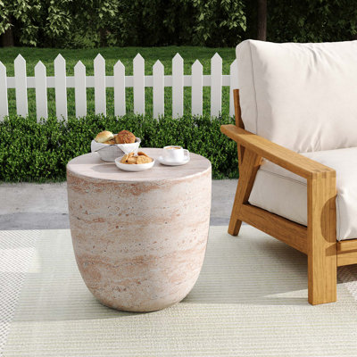 Outdoor/Indoor Lightweight Concrete Side Table
