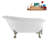 58" Streamlin Clawfoot Tub,Tray,Drain, Clawfeet-101628927-102219866