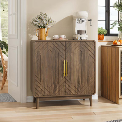31.5" Entryway Console Table with 2 Doors and Adjustable Shelves for Hallway, Living Room, Foyer with Space
