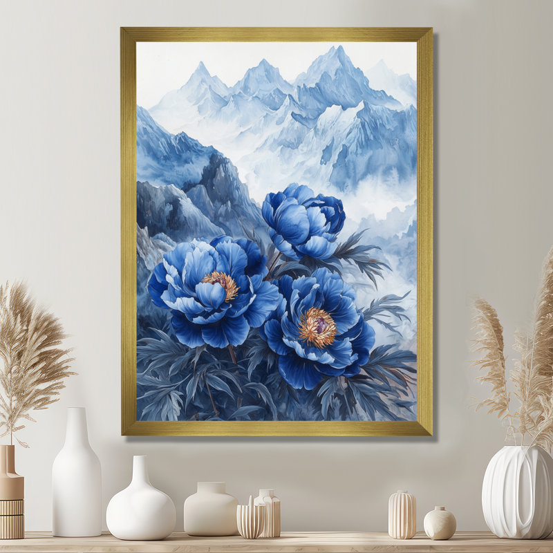 Bartle - Floral Canvas Prints, H 32 po x l 24 po, Reproduction encadrée d'une seule photo, Doré