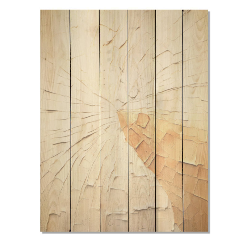 Minimalisme gracieux - art minimaliste beige et doré sur bois de pin naturel, H 20 po x l 10 po