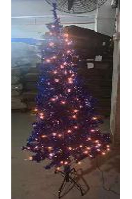 Pre-Lit Artificial Tinsel Christmas Tree - Blue, 9', Pre-Lit