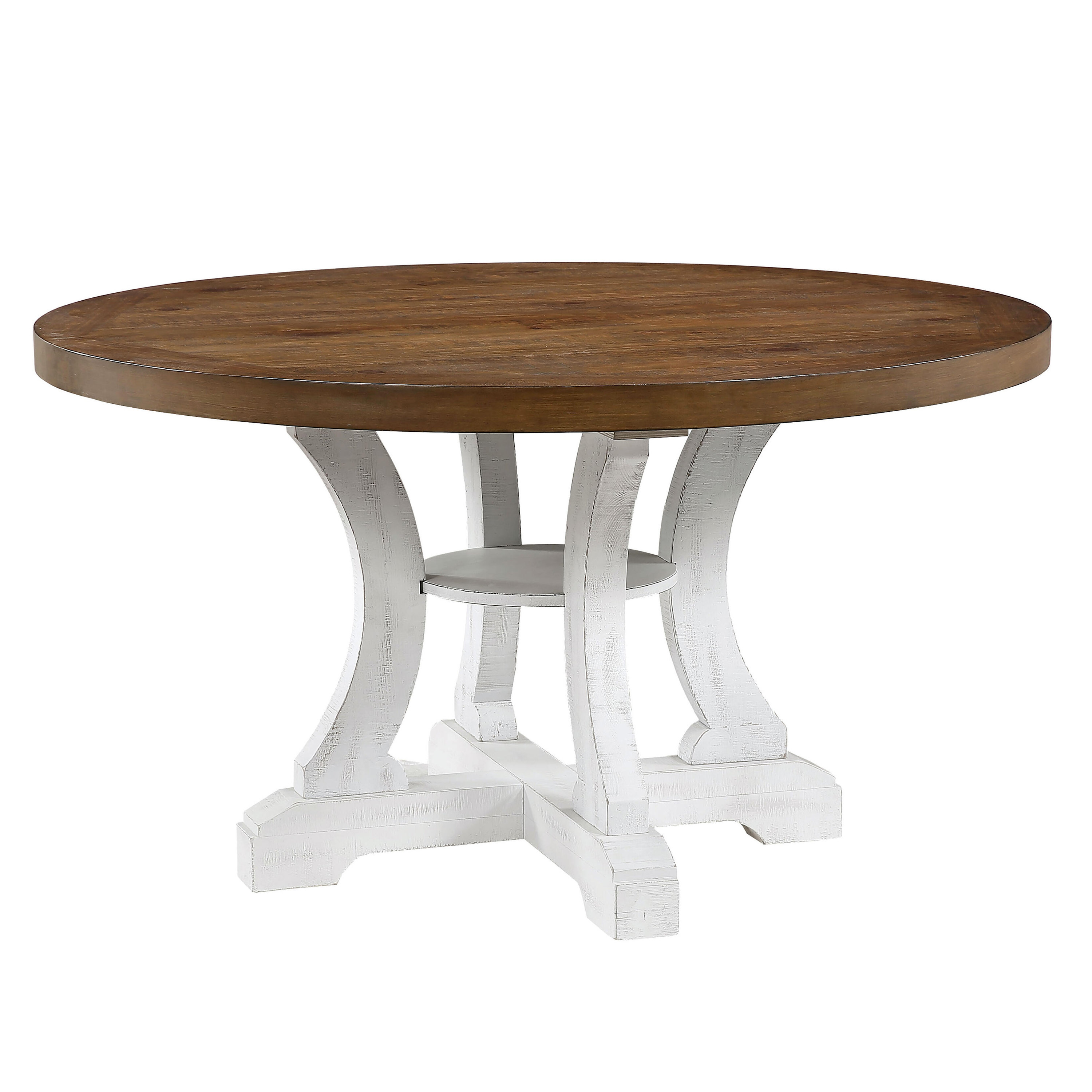 Rosalind Wheeler Caynen 54" Solid Wood Pedestal Dining Table | Wayfair