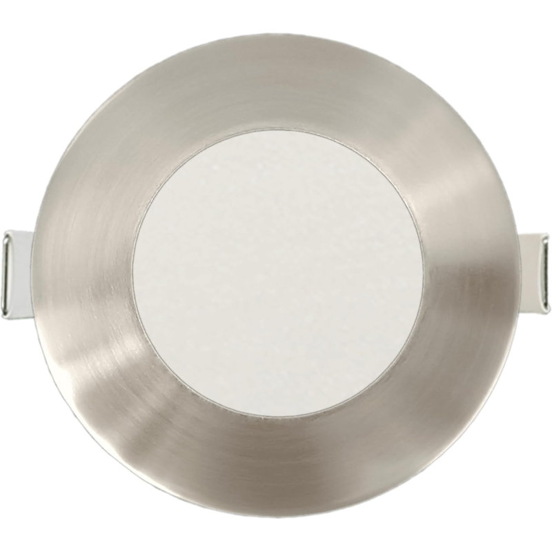 Perle mince ronde 4 "en bronze 12W 925 lumens 5CCT Perlglow, Nickel brossé