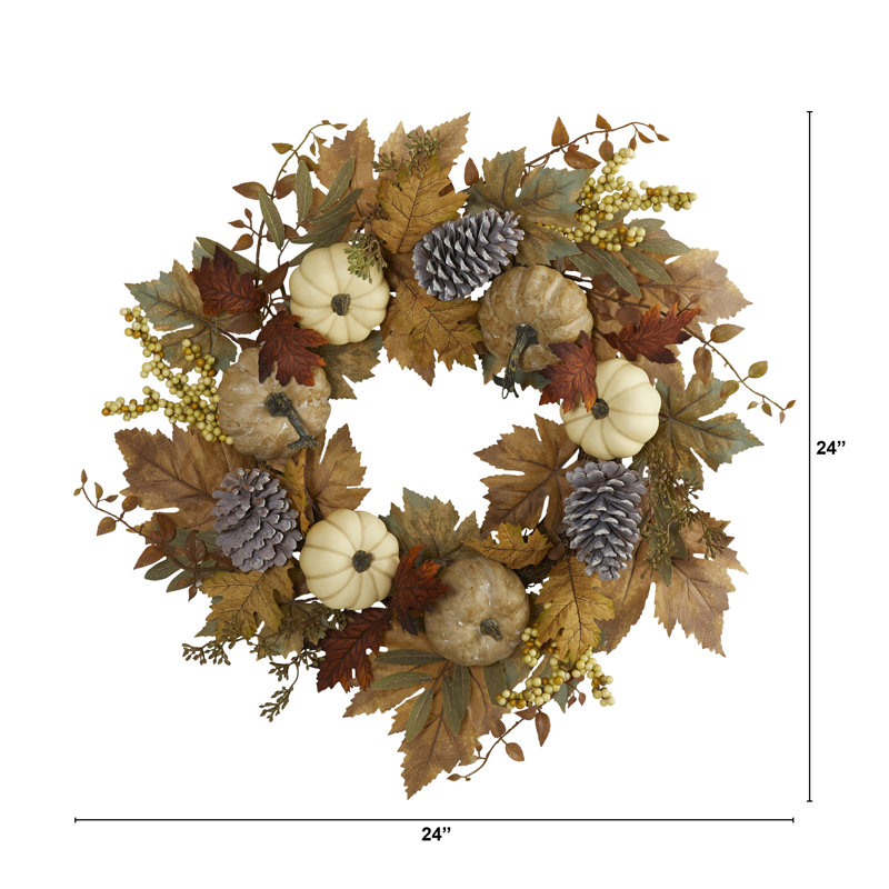 Faux Polyester 24'' Wreath