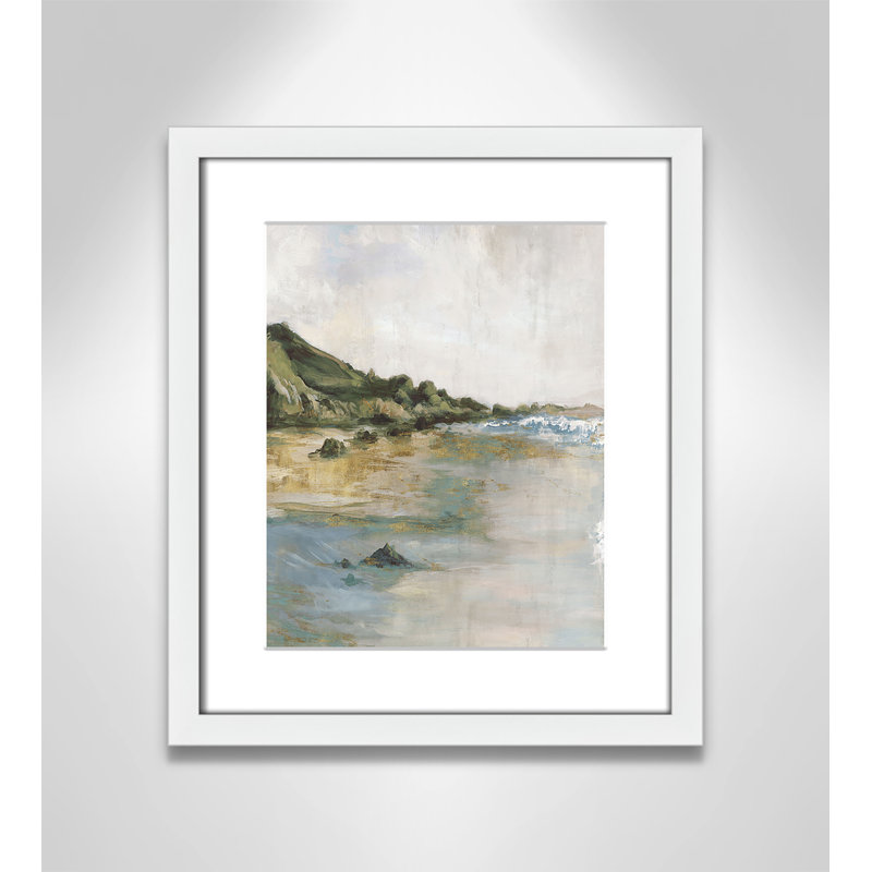 Impression «Tide’s Edge» par Casa Fine Arts, H 15 po x l 13 po x P 1,25 po, Reproduction encadrée blanche avec passe-partout