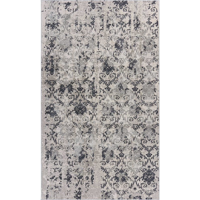 Tapis touffeté gris, Rectangle 1 pi 10 po x 3 pi