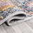Motolal Modern Persian Boho Vintage Trellis Ivory/Navy/Multi Rug-859979170