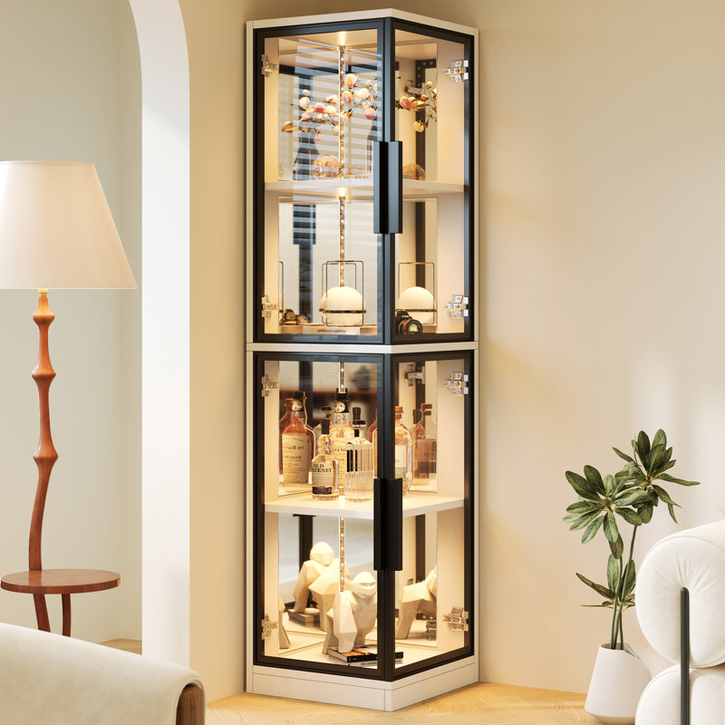 Glass Display Cabinet with LED Lights