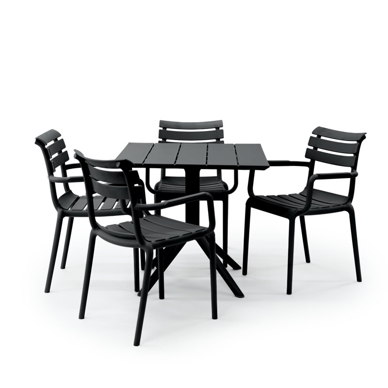 Centreville 4 Person Dining Set, Balck