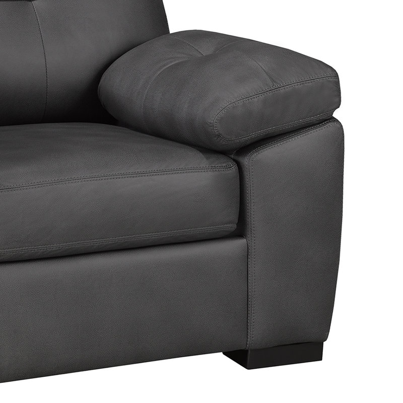 Fauteuil capitonné en polyester 44 po, Polyester chocolat