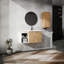 36" Wall-Mounted Bathroom Vanity With Sink And Side Cabinet
