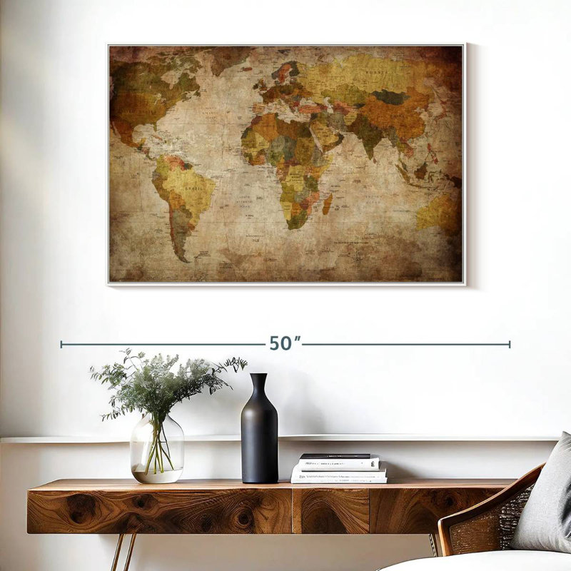 World Burwell, Cadre flottant blanc, 40 po x 27 po
