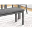 Banc rembourré gris de 42 po pour la salle à manger - transitionnel, structure en bois massif, rembourrage en mousse épaisse